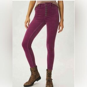 ANTHROPOLGIE PILCRO CORDUROY PLUM PANTS